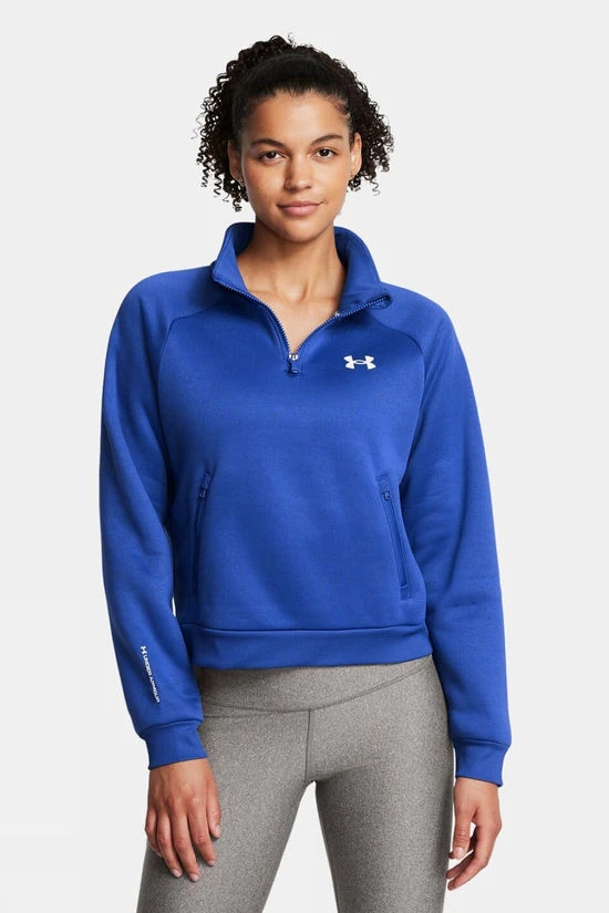 Under Armour Womens Armour Fleece Pro Half Zip Top - Image 3